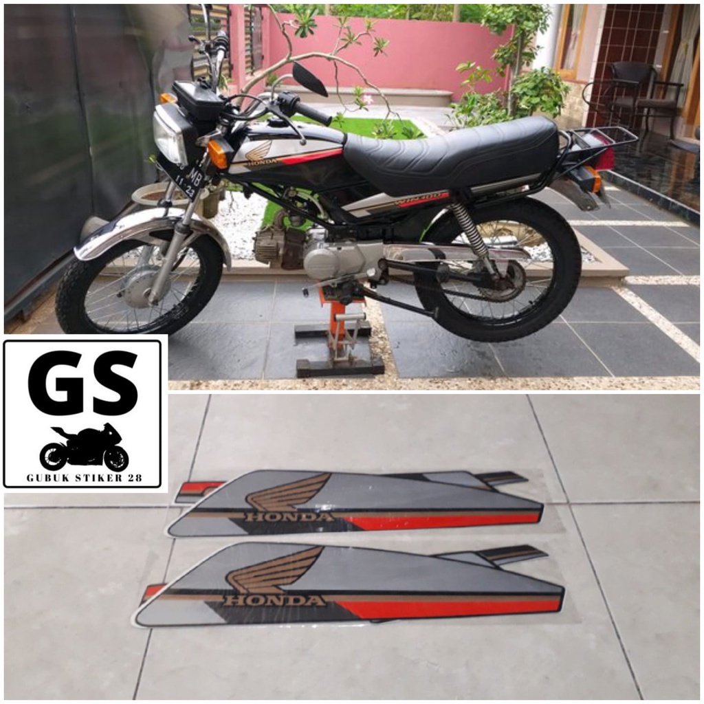 Jual Striping Stiker Lis Body Moto Honda Win Tahun Abu Abu