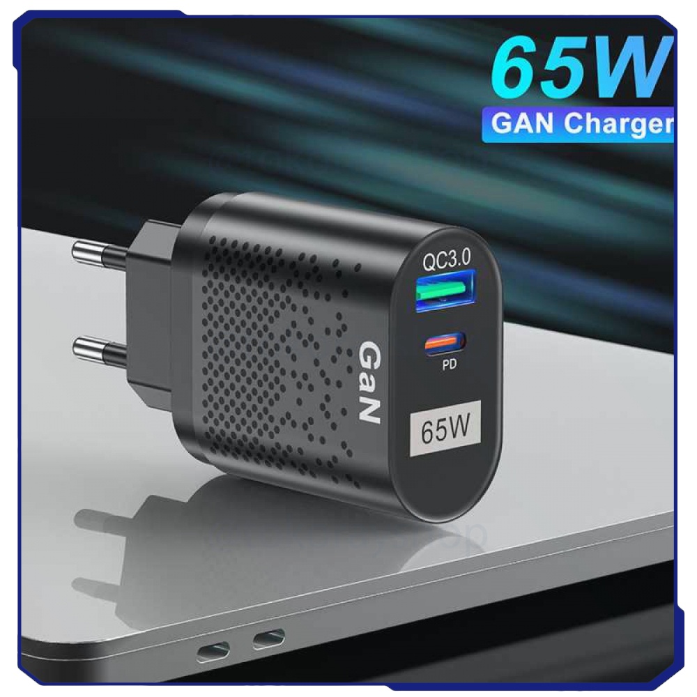 Jual Wall Charger Usb Fast Charging Port Pd Qc Gan W Bk