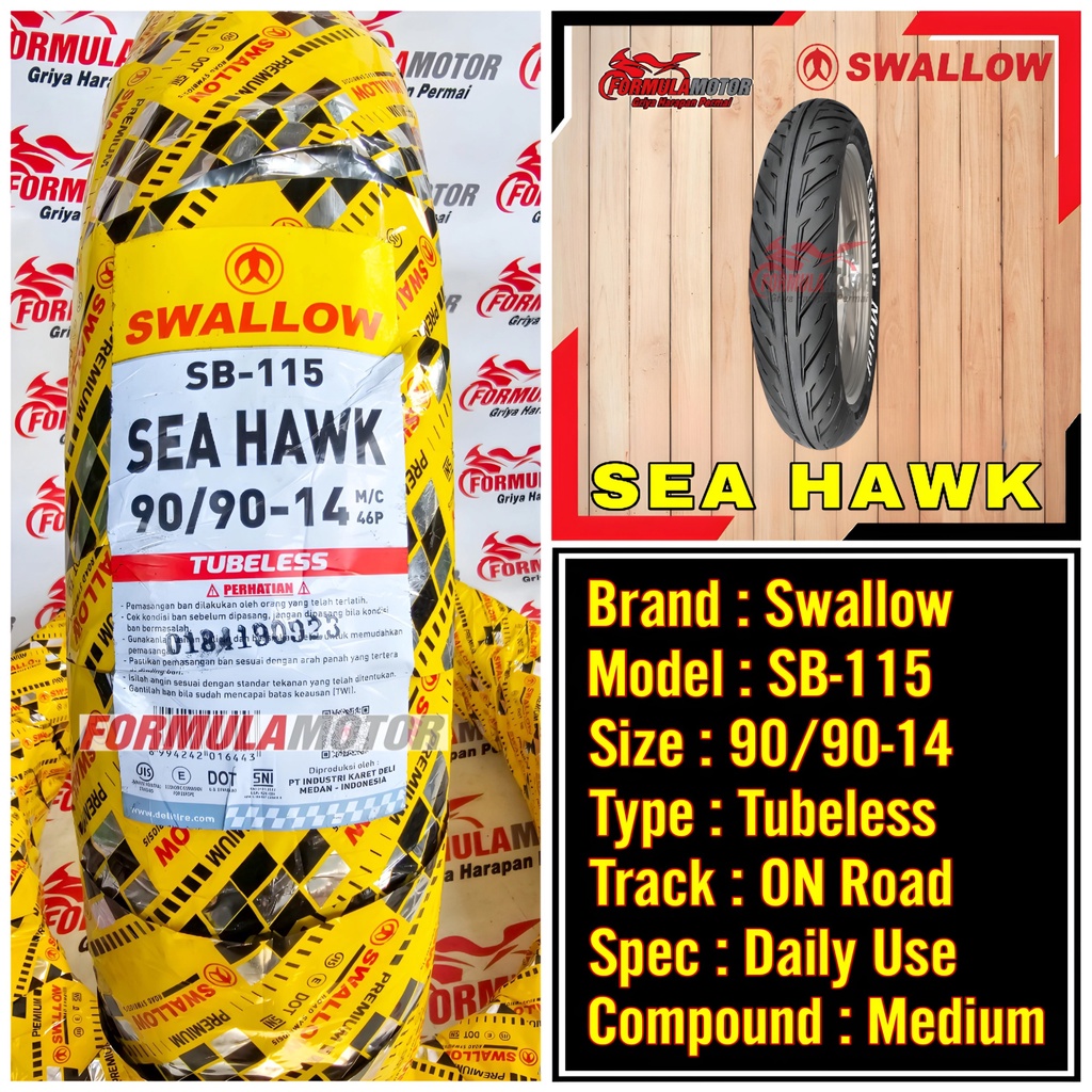 Jual Ban Swallow Sea Hawk Ring Sb Sb Tubeless Ban