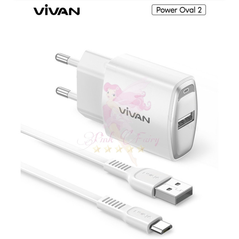 Jual Vivan Power Oval C L Charger Dengan Kabel Micro Usb A Type