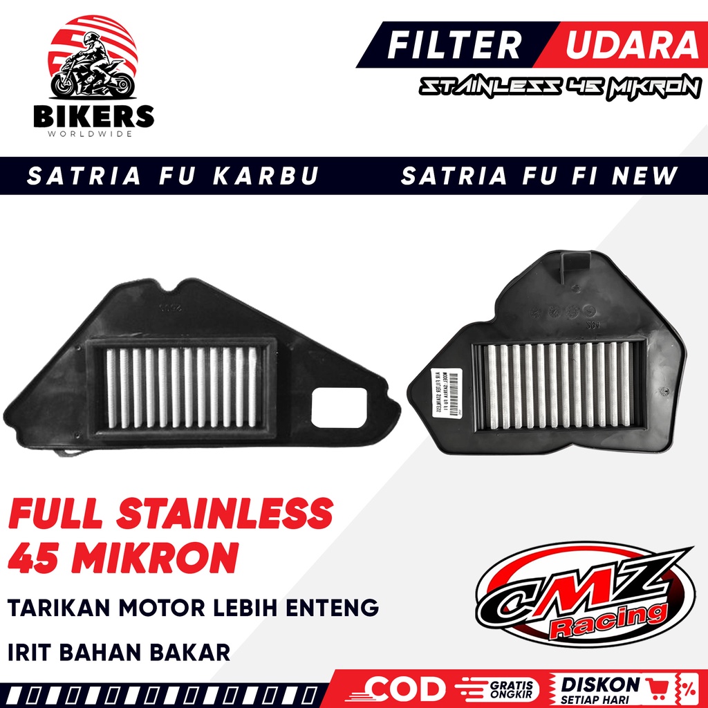 Jual Cmz Racing Filter Udara Stainless Satria Fu Fi Injeksi Satria Fu