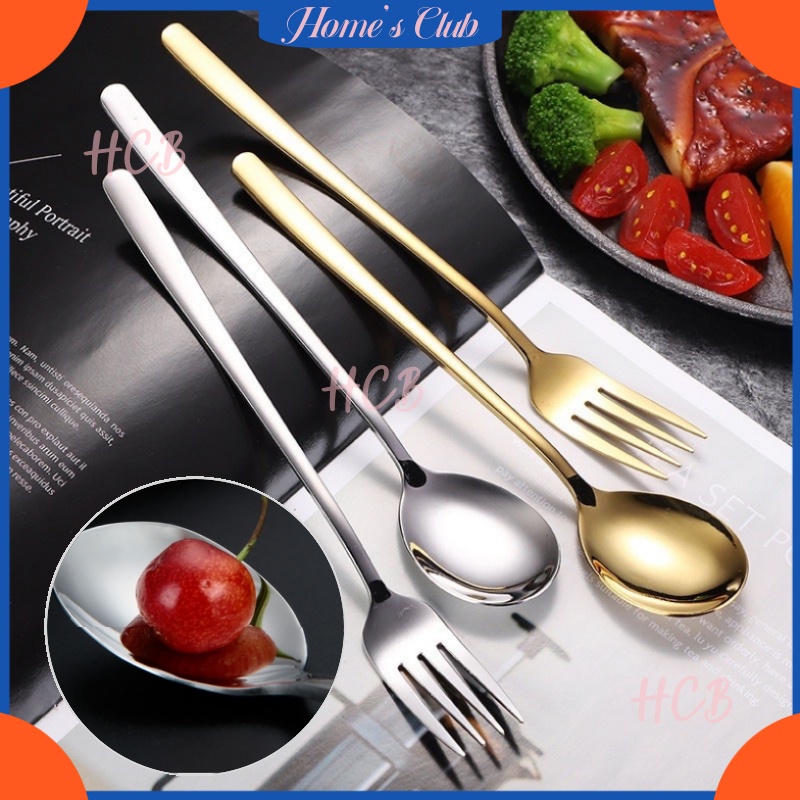 Jual HCB Alat Makan Korean Spoon Fork Set Stainless Sendok Garpu