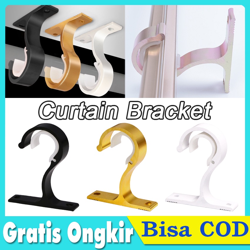 Jual Curtain Rod Brackets Tiang Gorden Bracket Hook Penyangga Tiang