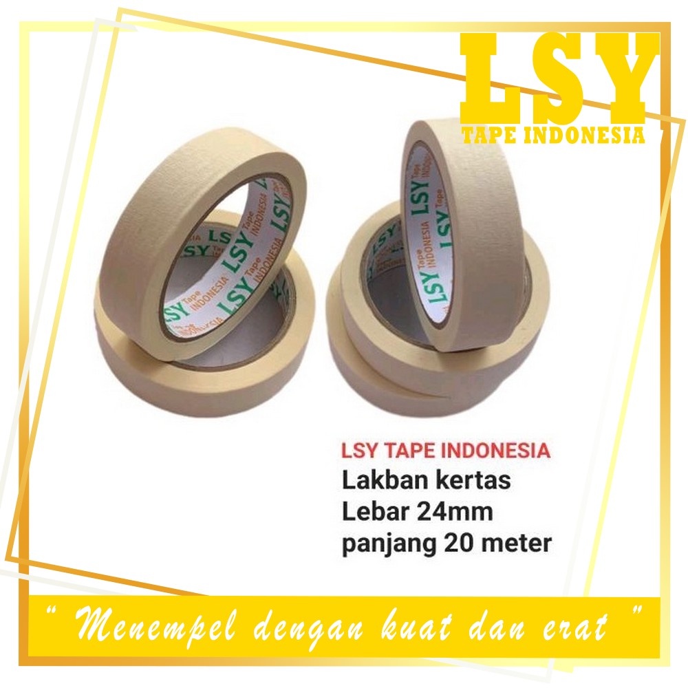 Jual Lsy Masking Tape Mm X Meter Full Lakban Kertas Serbaguna