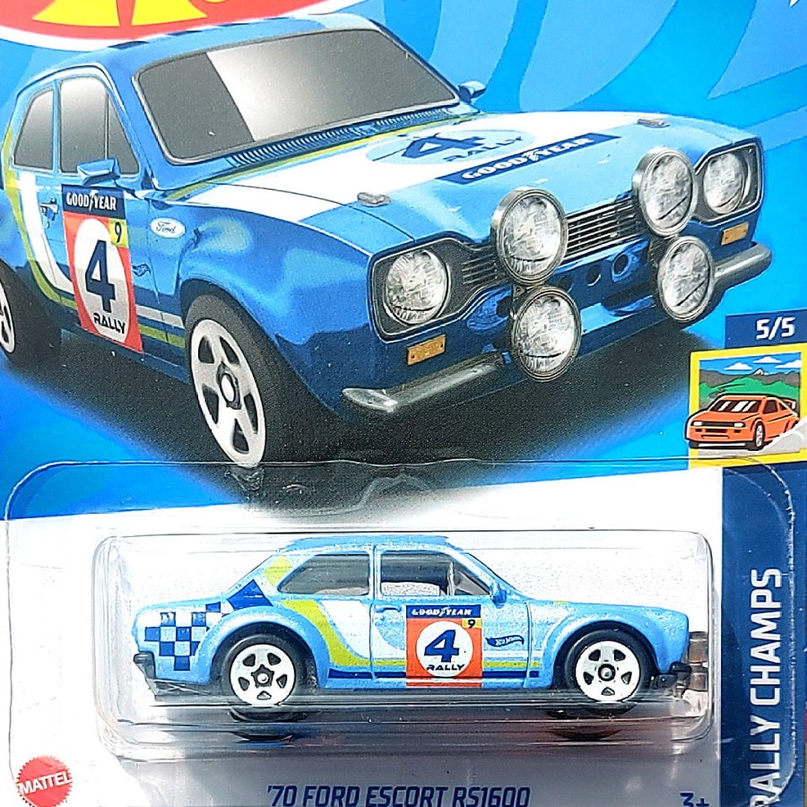 Jual HOTWHEELS 70 FORD ESCORT RS1600 2022 BIRU GOODYEAR PERFORMA