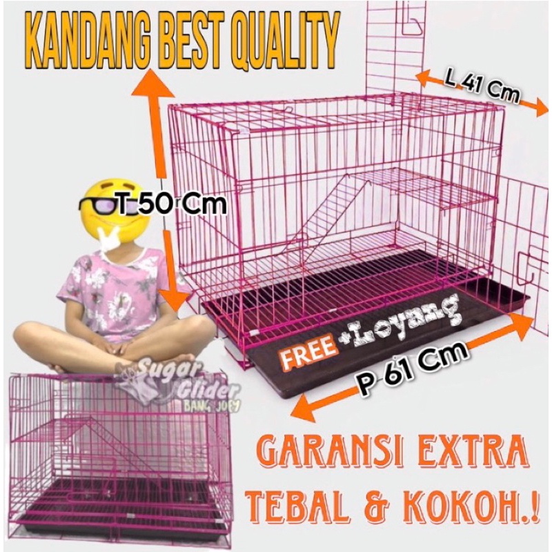 Jual Mey Kandang Kucing Tingkat Ukuran Cage Anjing Kelinci Marmut