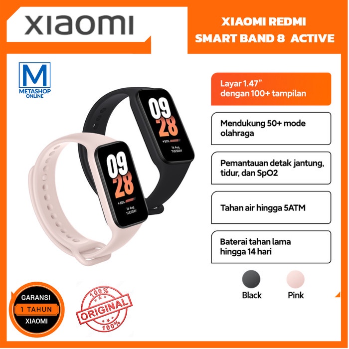 Jual Official Xiaomi Smart Band 8 Active Watch Jam Tangan Pintar MI