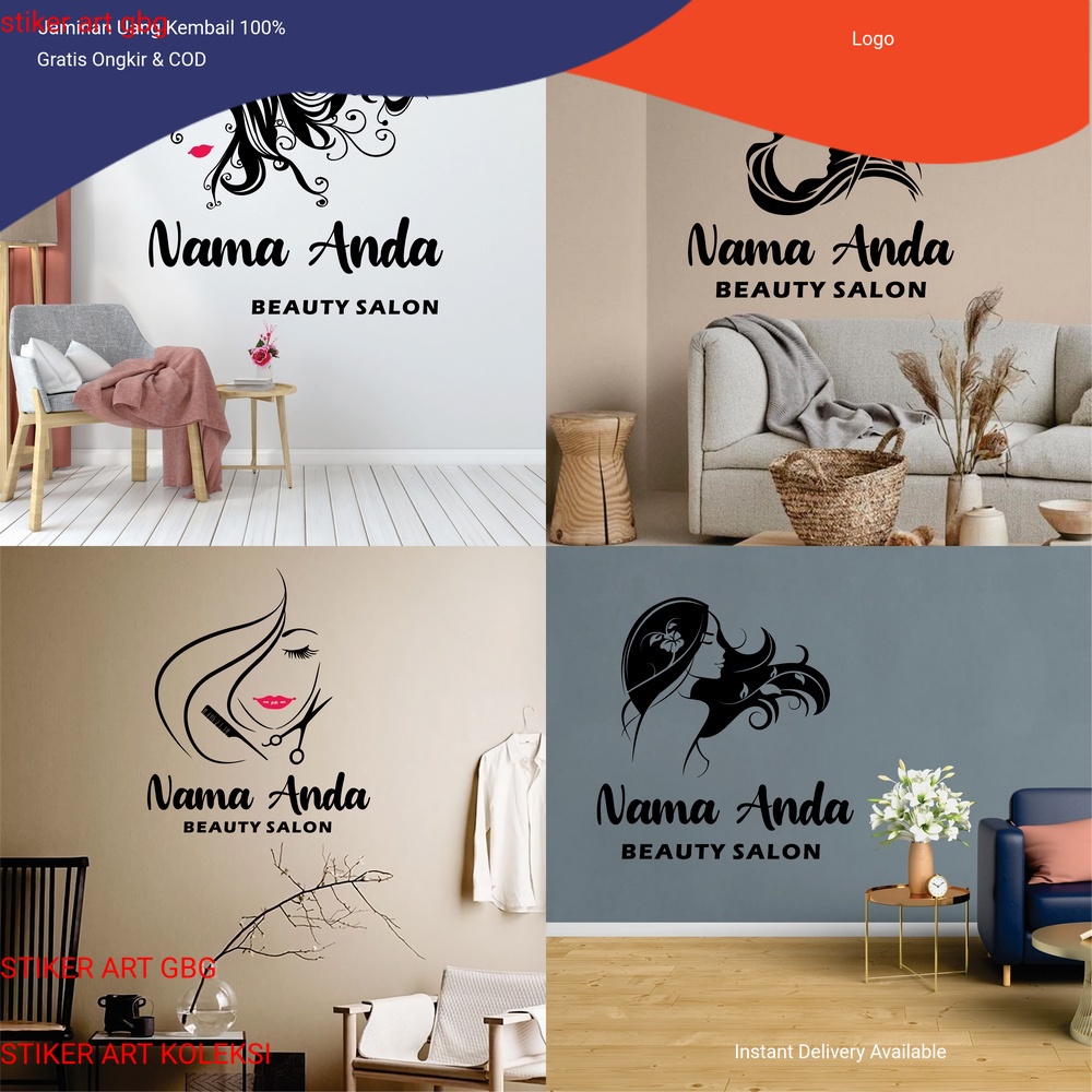 Jual STIKER Wall Stiker Dinding Salon Kecantikan Beauty Care Hiasan