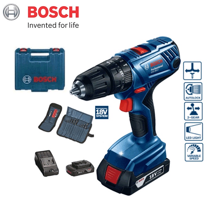 Jual Bosch Gsb Li V Cordless Impact Drill Bor Tembok Baterai