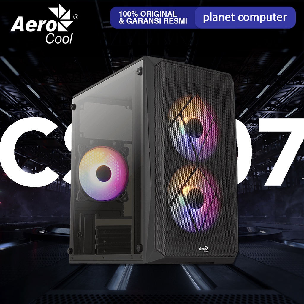 Jual AEROCOOL CS 107 V2 FRGB MINI TOWER PC CASE CASING GAMING CHASSIS