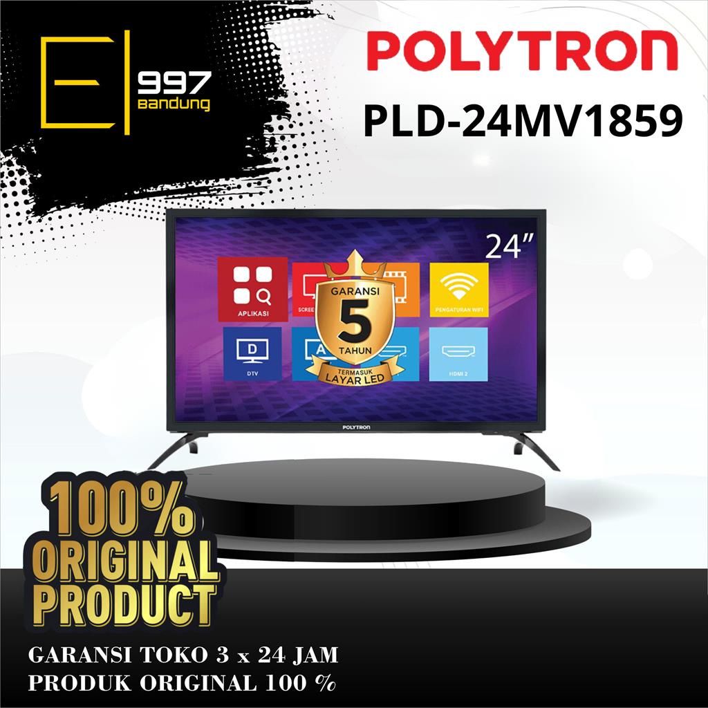 Jual POLYTRON LED TV PLD 24MV1859 PLD24MV1859 24 Inch Easy Smart TV