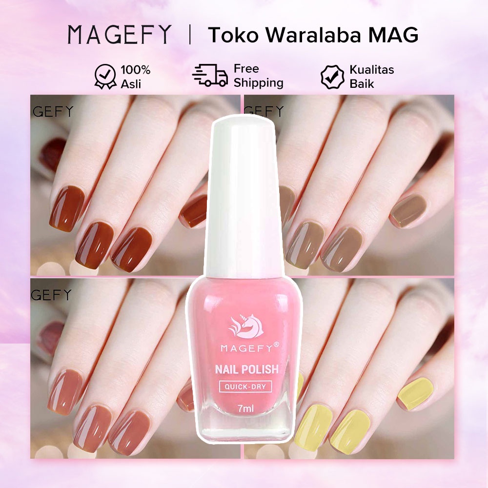 Jual Magefy Tahan Air Nudes Color Kutek Cat Kuku Water Base Nail Polish