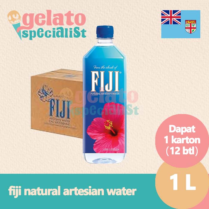 Jual Fiji Artesian Natural Mineral Water 1L 1 Dus Isi 12 Pcs Shopee