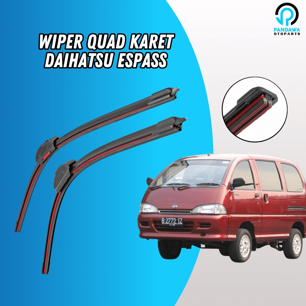 Jual Wiper Quad Blade Daihatsu Espass Wiper Lapis Karet Frameless