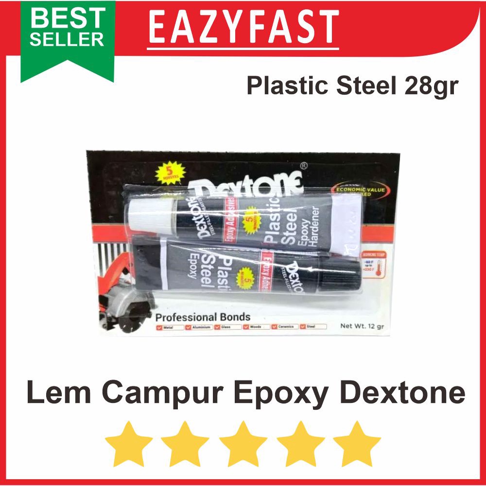 Jual Lem Besi Campur Dextone Plastic Steel Epoxy High Temp 12 Gr 5