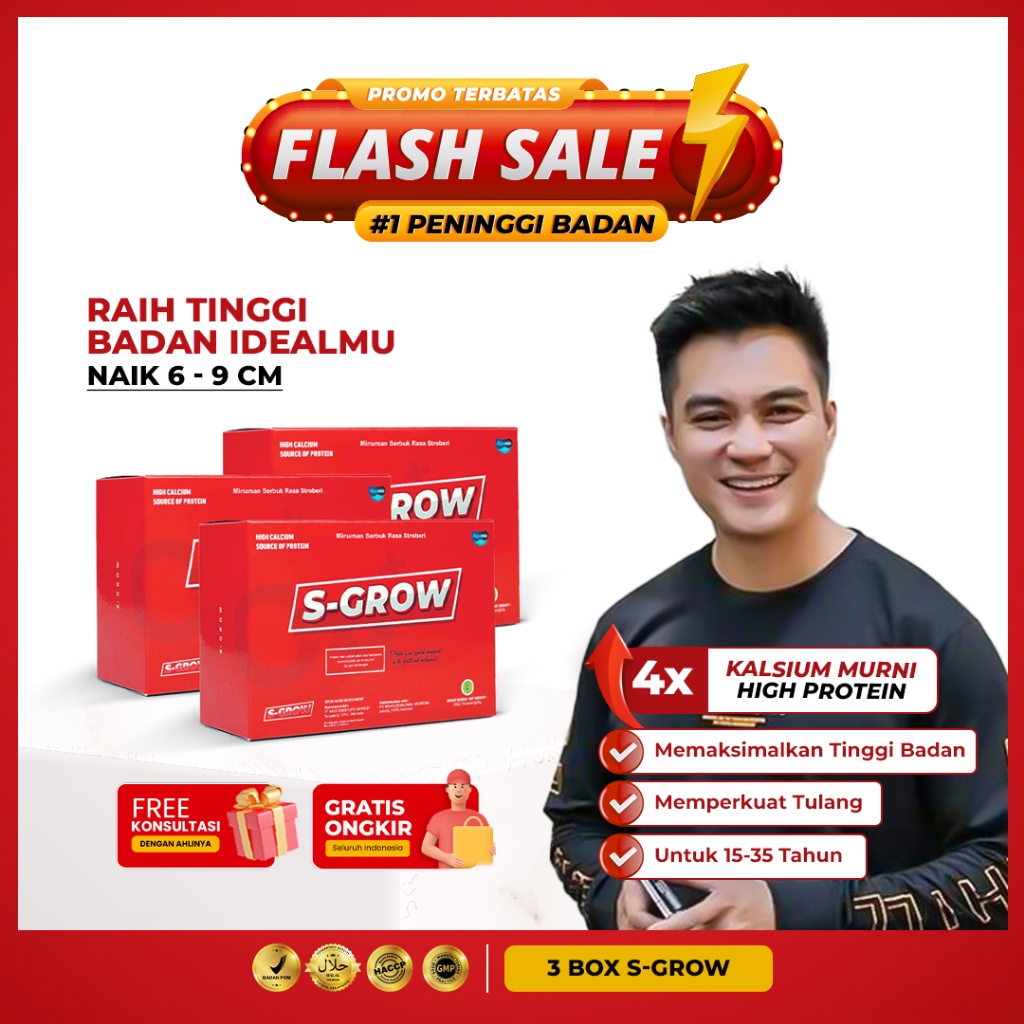 Jual S GROW Suplemen Kesehatan Peninggi Badan Terbaik 3 BOX Shopee