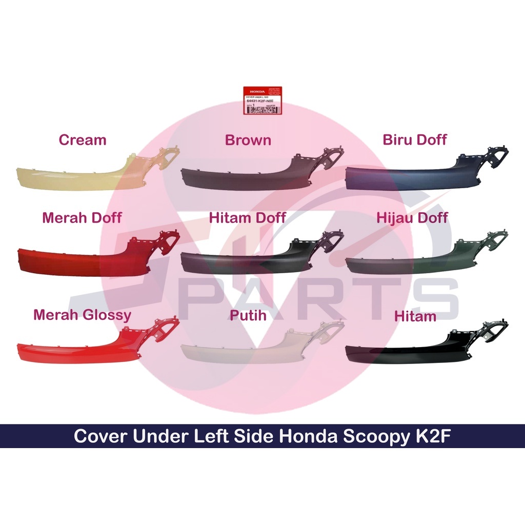 Jual Cover Under Side Underside Sirip Bawah Kiri Honda Scoopy K F