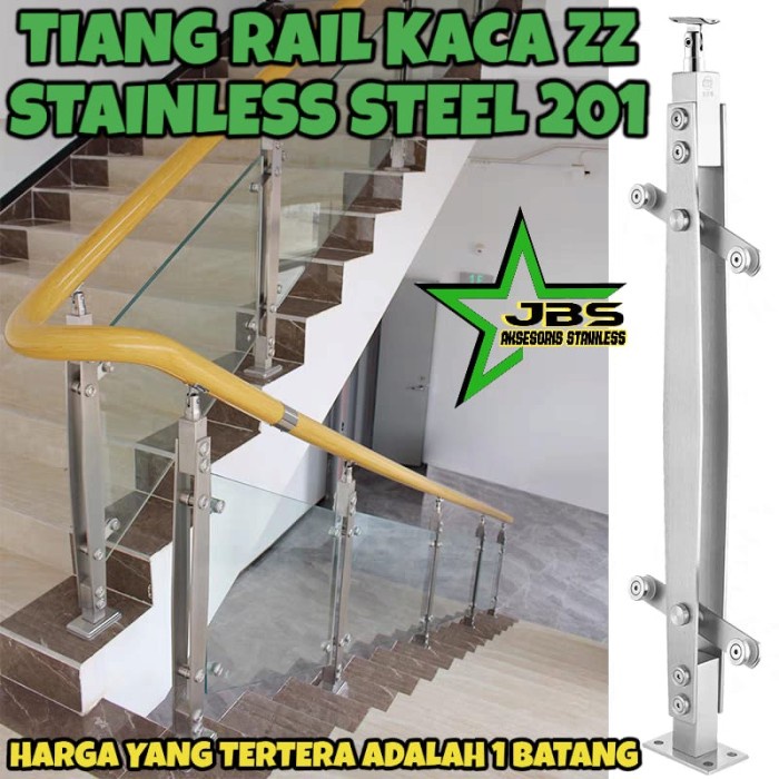 Jual Tiang Ralling Tangga Kaca Stainless Gd Shopee Indonesia