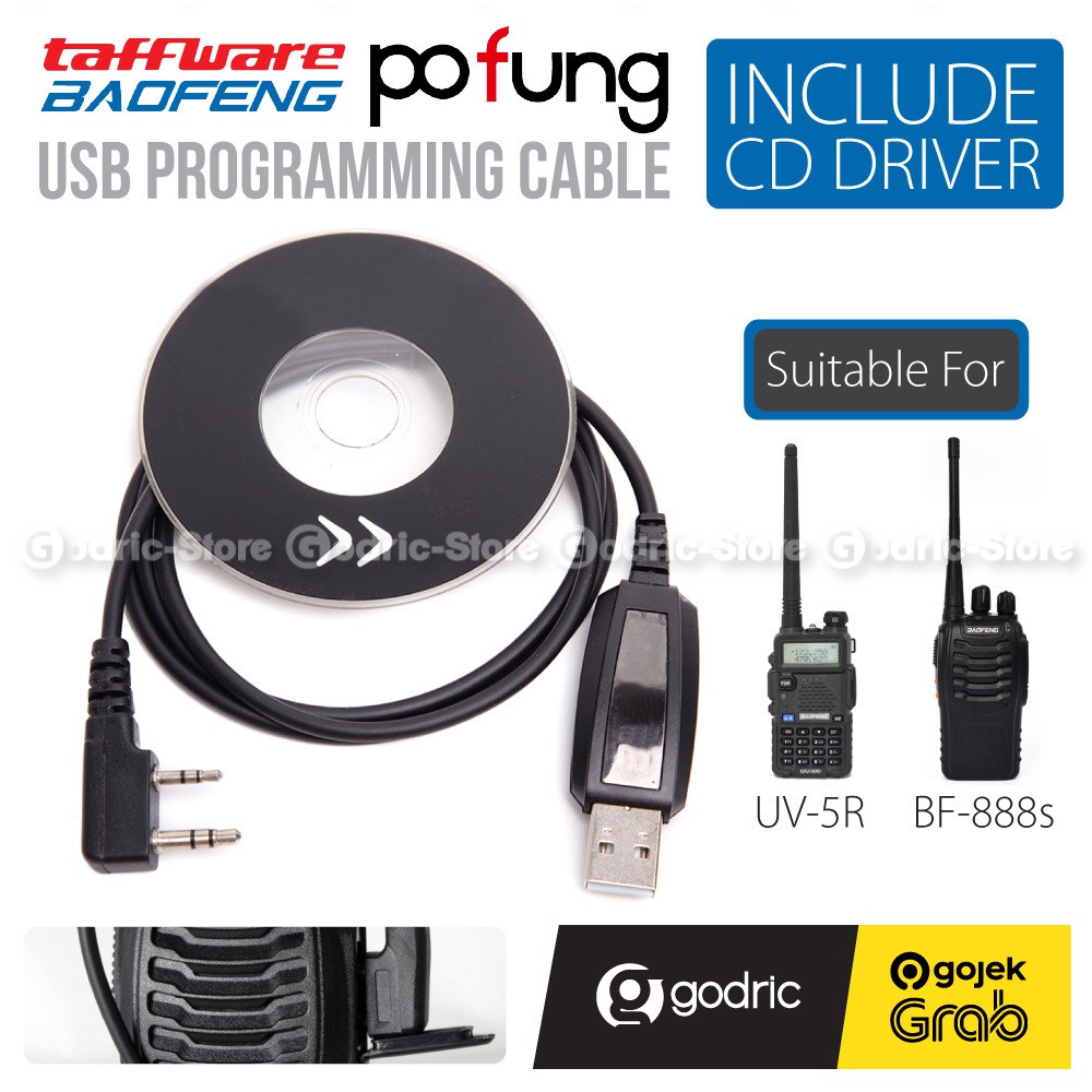 Jual Baofeng HT USB Programming Cable Kabel Data CD Driver Cocok