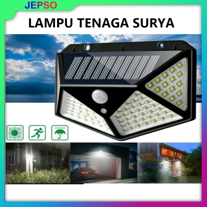 Jual LAMPU TAMAN DINDING MOTION DETECTOR SOLAR Lampu Taman 100 LED