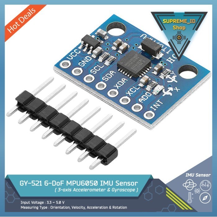 Jual Gy Dof Mpu Imu Sensor Digital Axis Accelerometer