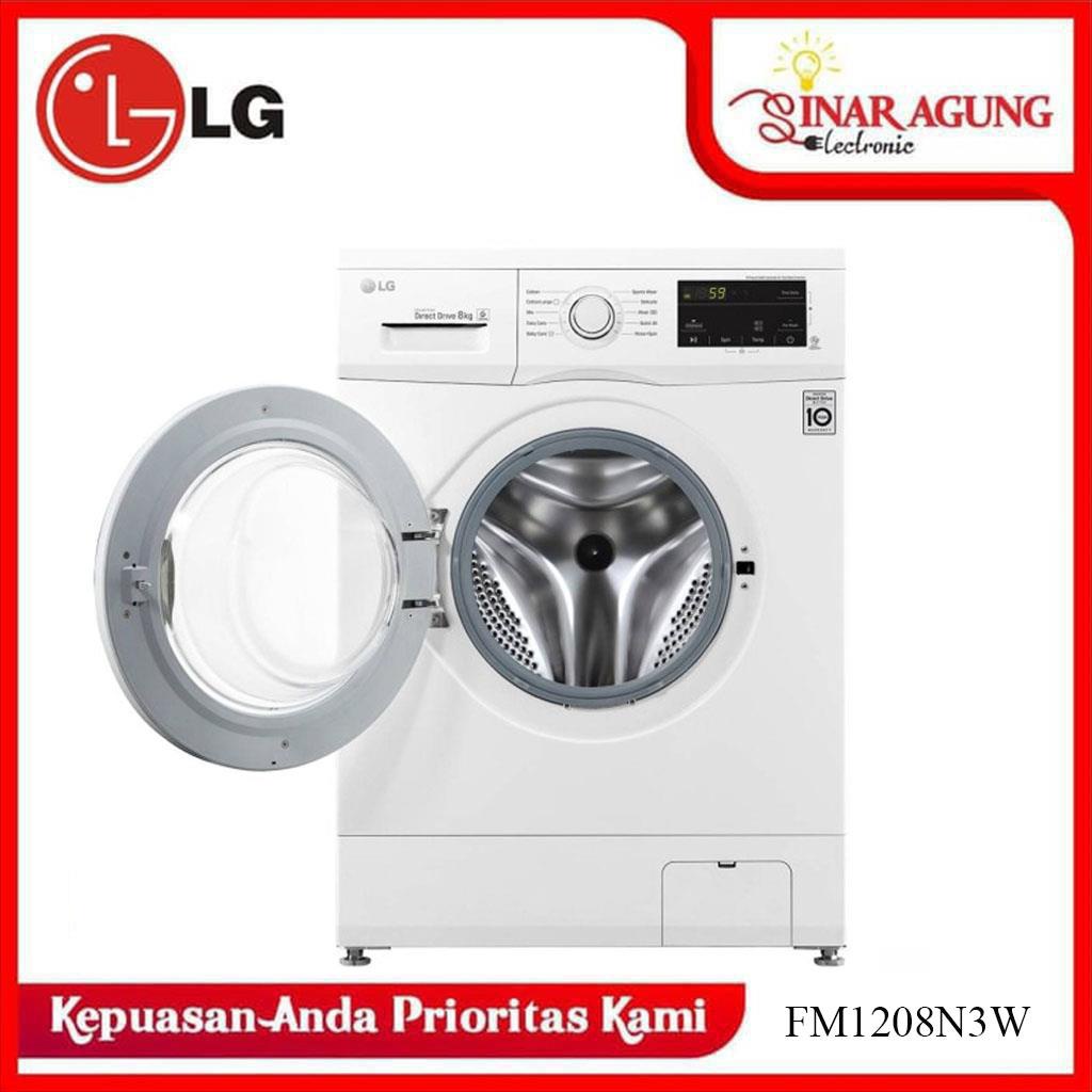 Jual COD MESIN CUCI FRONT LOADING LG FM1208N3W FM1208 N3W FM 1208