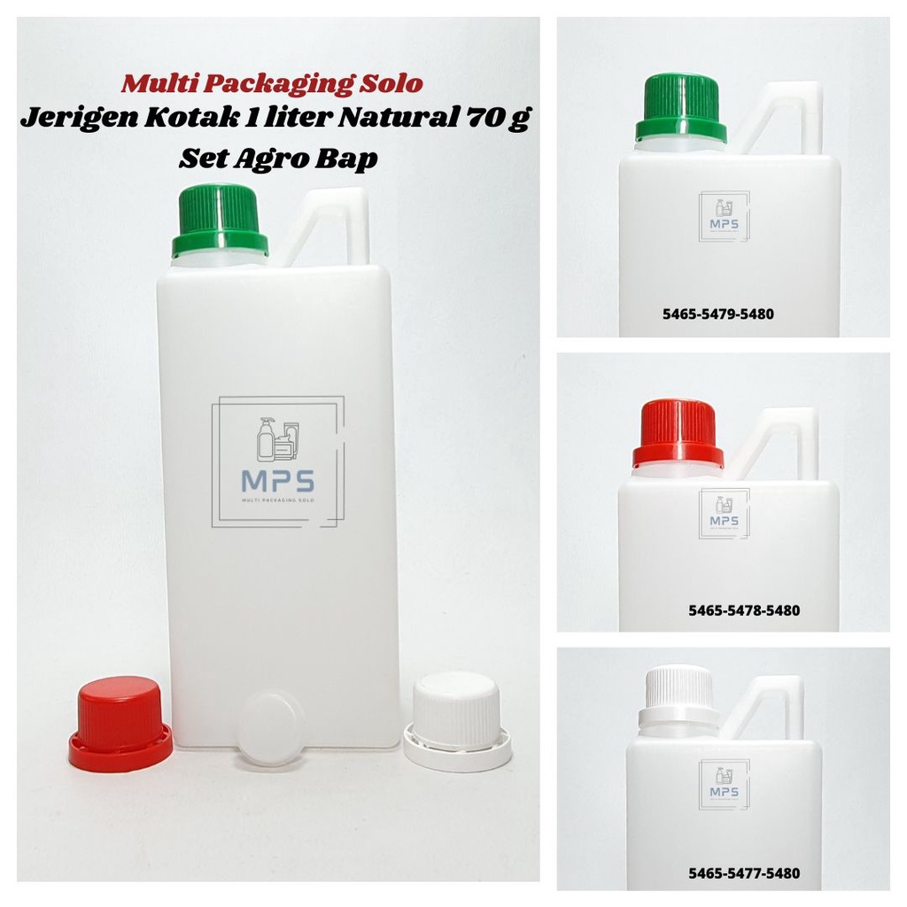 Jual Botol Jerigen 1 L Kotak Natural HDPE Neck 31 Set Agro Bap