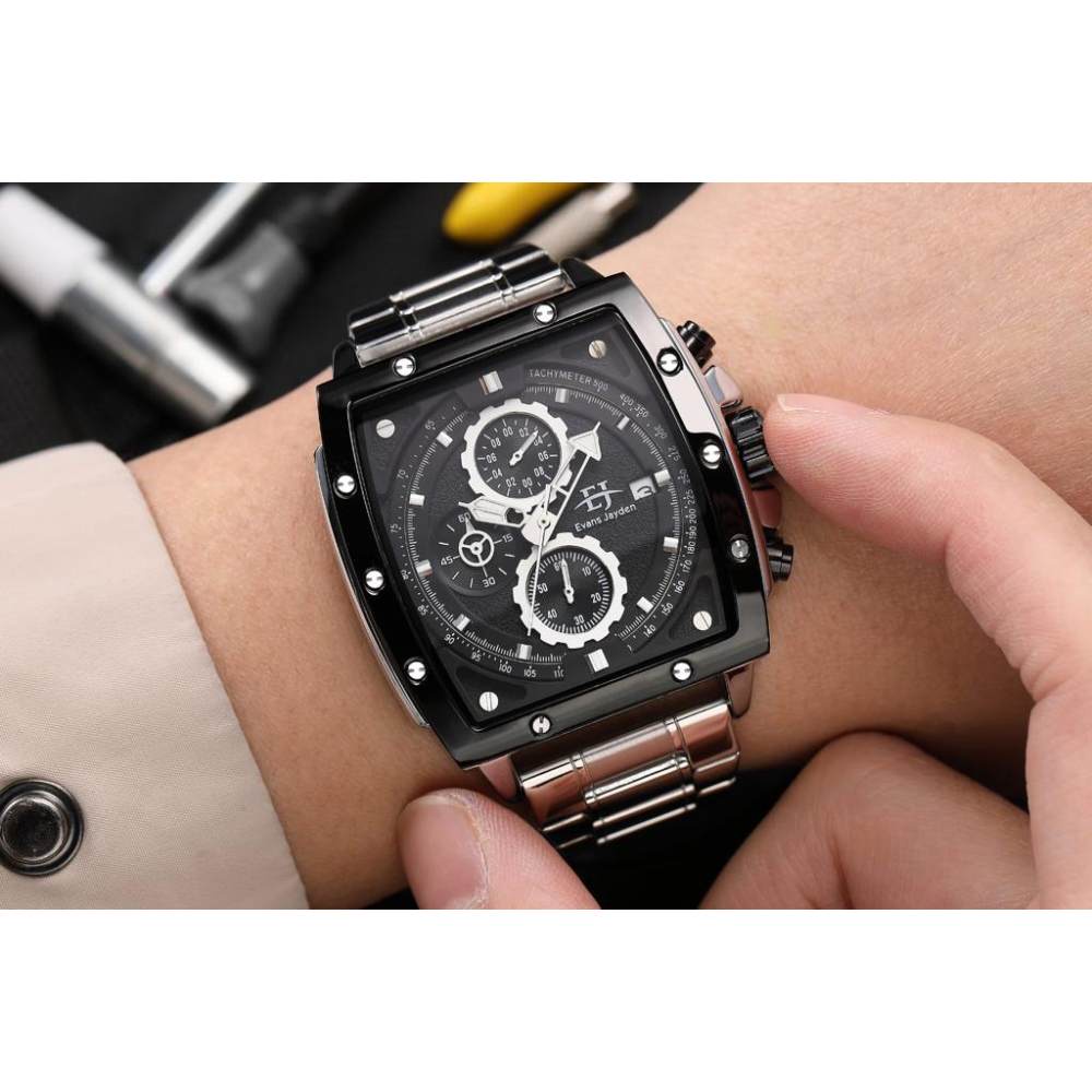 Jual Terlaris Jam Tangan Pria Evans Jayden Rantai Chronograph