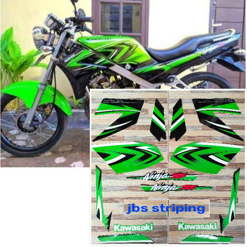 Jual Stiker Ninja Ss Striping Kawasaki Ninja Ss Hitam Hijau Tahun 2012