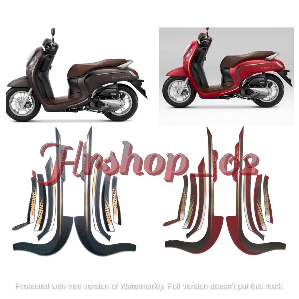 Jual STIKER STRIPING MOTOR HONDA SCOOPY STYLISH 2022 2023 STANDAR FULL