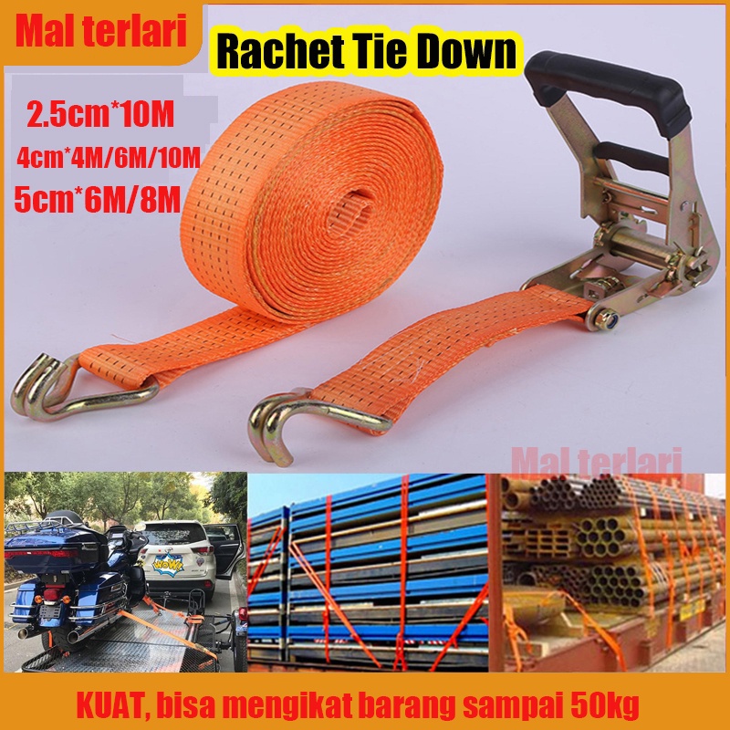 Jual Rachet Tie Down 8 10 Meter 10 TON Webbing Cargo Lashing Belt