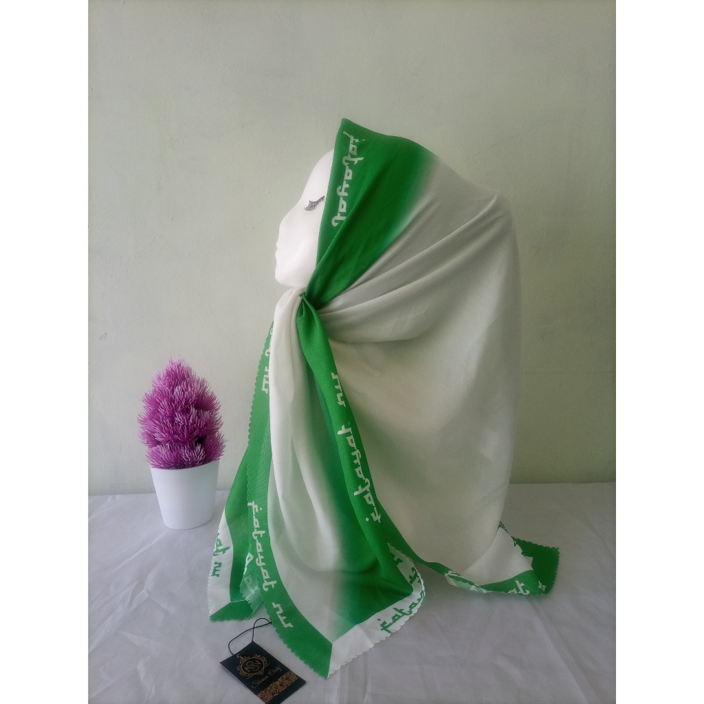 Jual Kerudung Fatayat Warna Putih Hijau Jilbab Muslimat Nu Warna Hitam