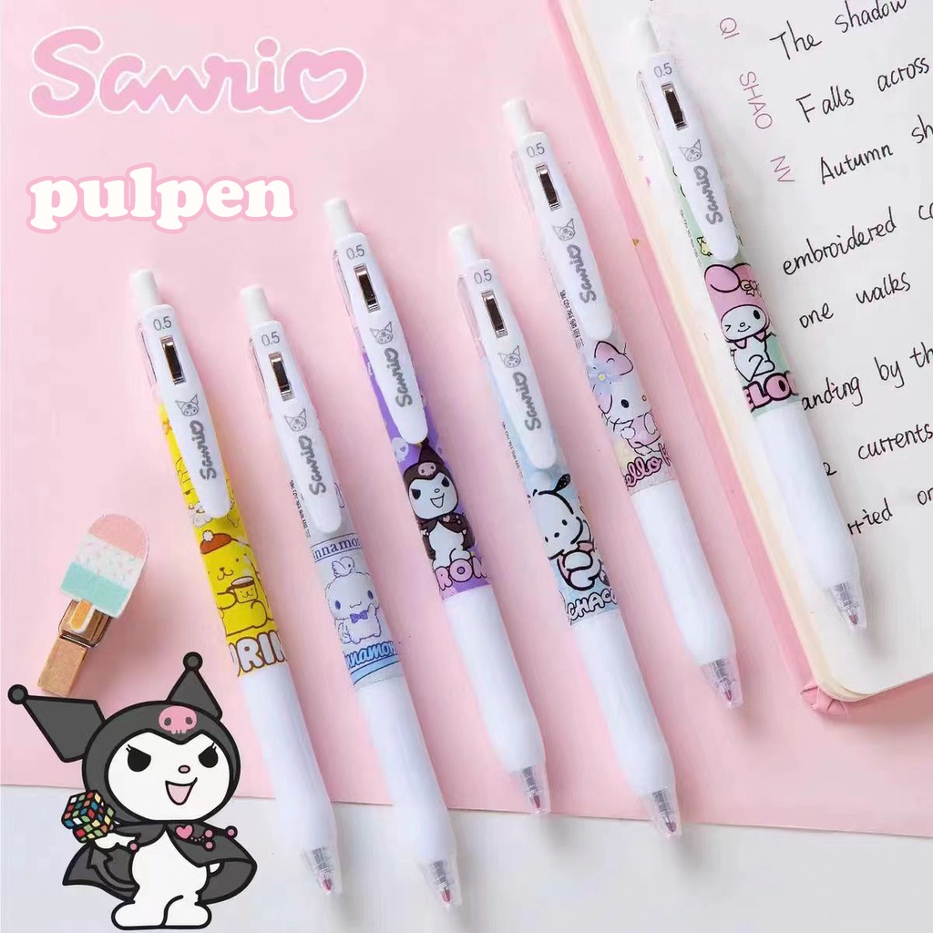 Jual Sanrio Pulpen Mm Pulpen Cetek Gel Tinta Hitam Pulpen Mekanik