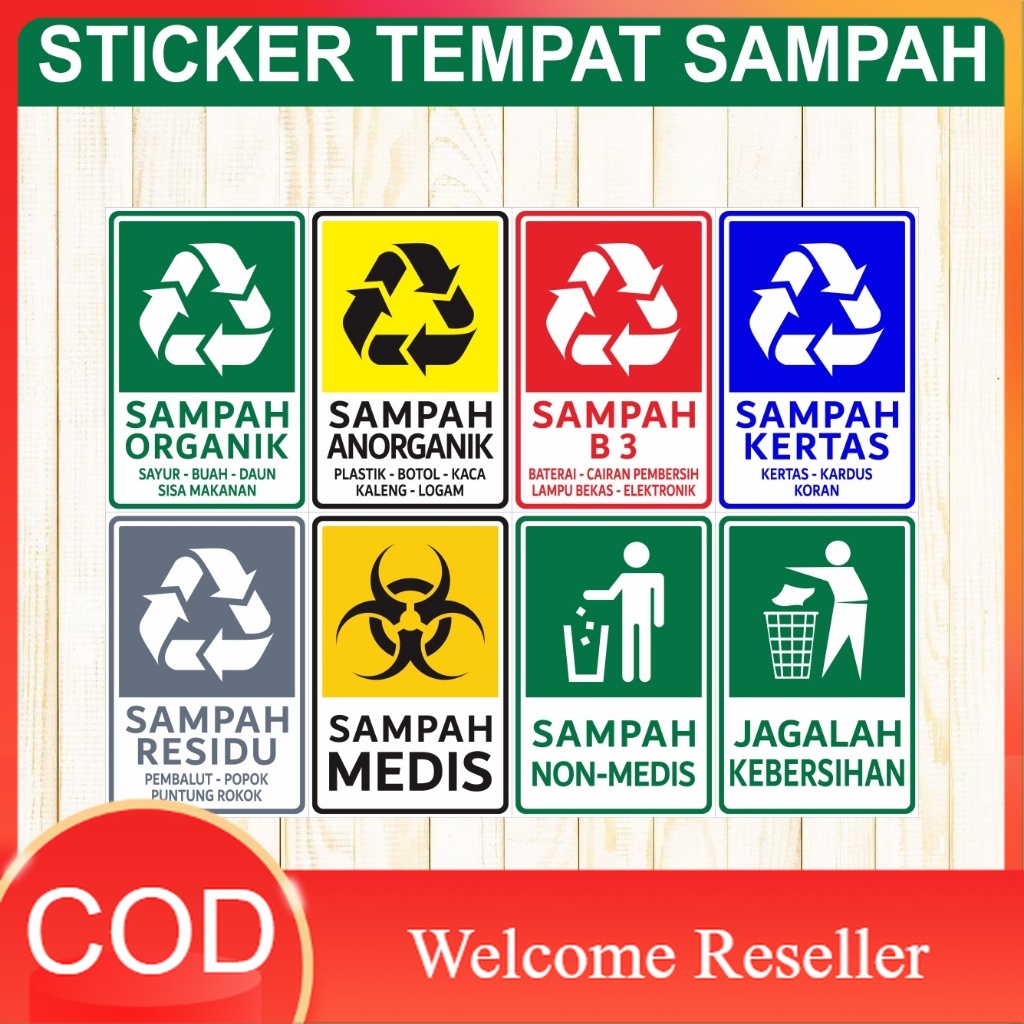 Jual STICKER TEMPAT SAMPAH Shopee Indonesia