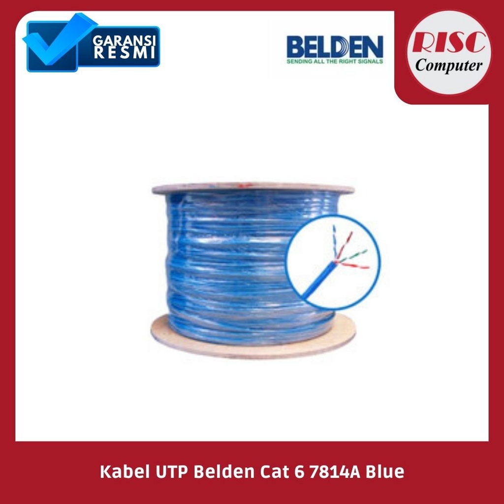 Jual Kabel UTP Belden Cat 6 7814A Blue 1 Roll 305 Meter Shopee