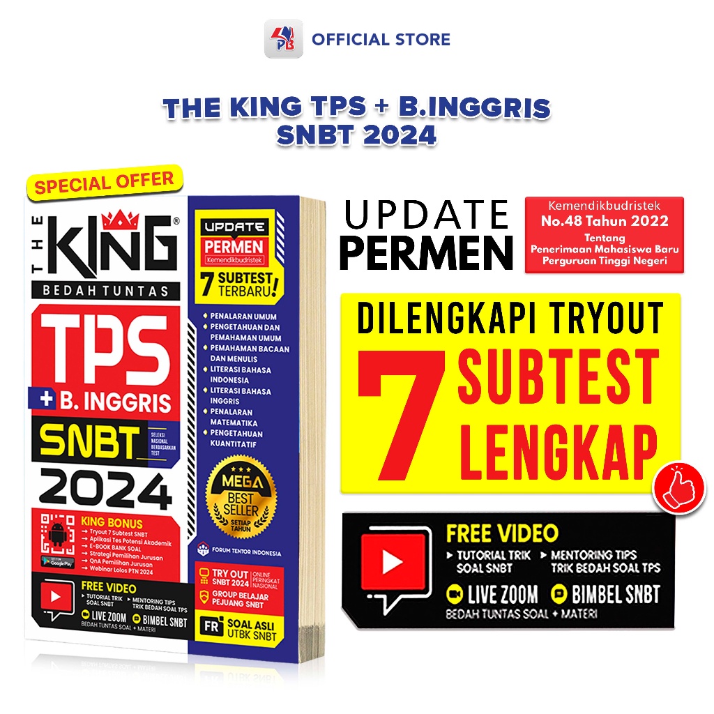 Jual Buku The King SNBT 2024 The King Bedah Tuntas TPS Plus Bahasa