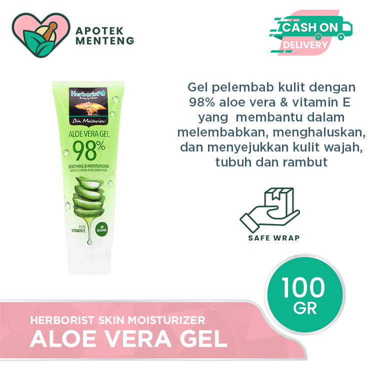 Jual Herborist Skin Moisturizer Aloe Vera Gel Tube Gr Melembabkan