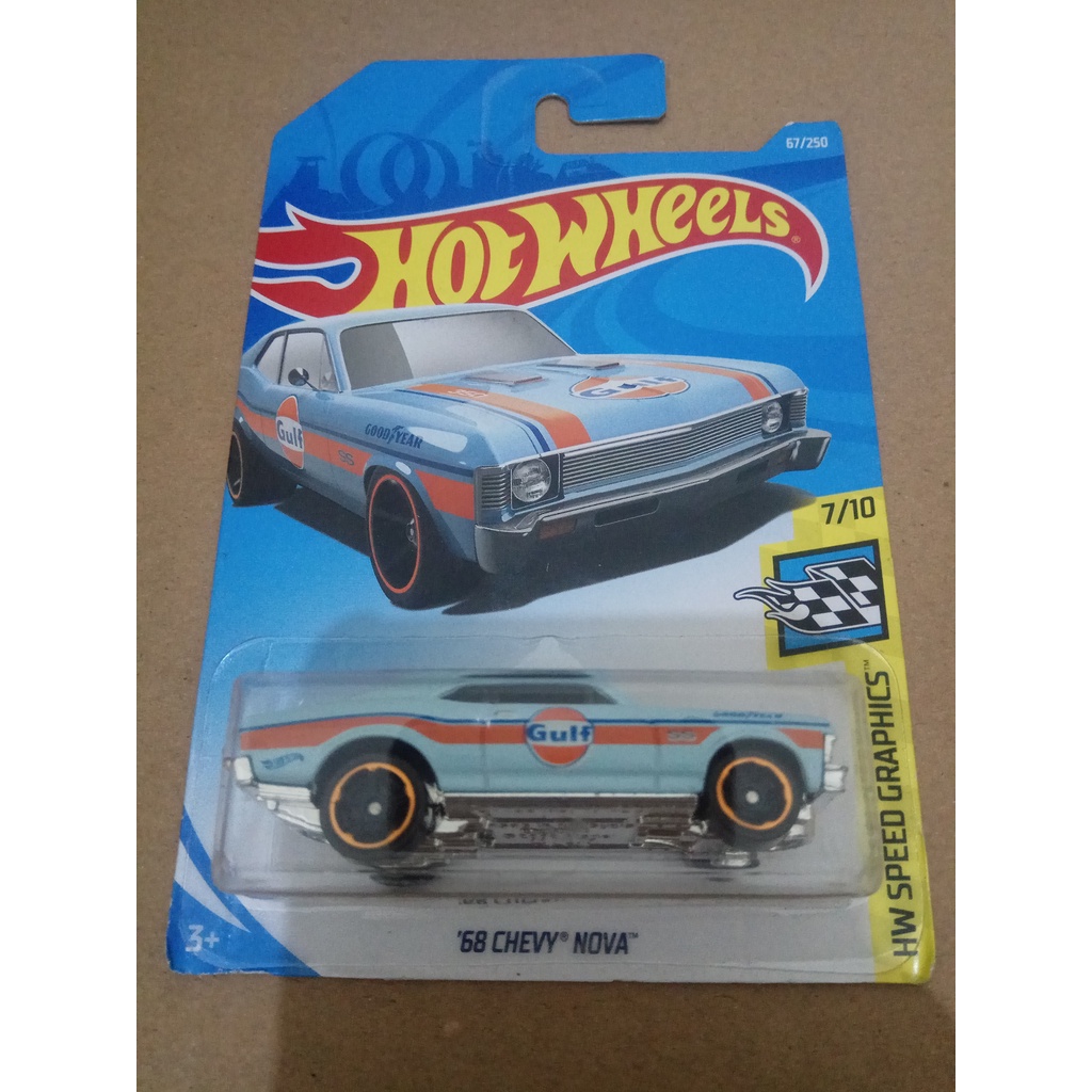 Jual Hot Wheels 68 Chevy Nova Blue Tampo GULF HW Speed Graphics
