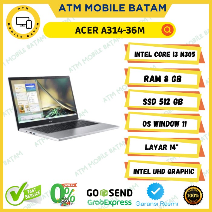 Jual Acer Aspire A M Core I N Gb Ssd Gb Fhd W