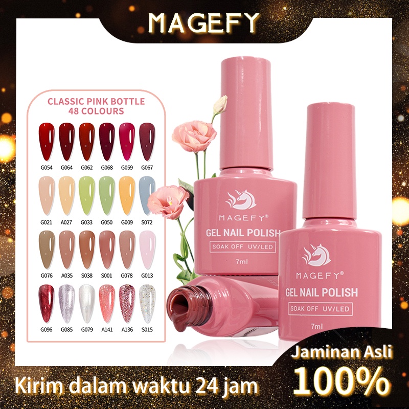 Jual MAGEFY Gel Nail Polish 7ml Kutek Cat Kuku Gel UV LED Nail Art