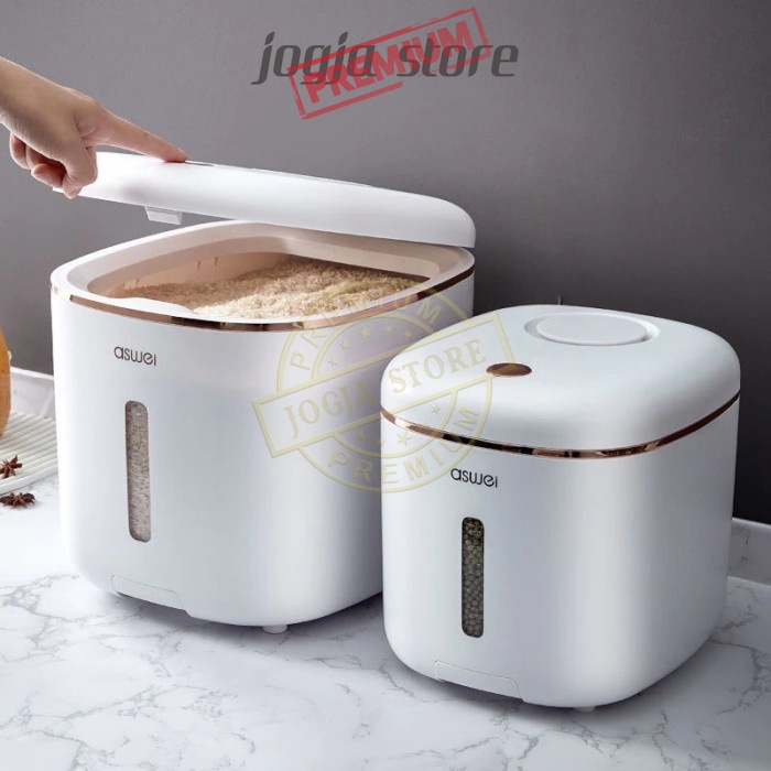 Jual Dispenser Beras Anti Kutu Rice Box Aswei Tempat Penyimpan Beras