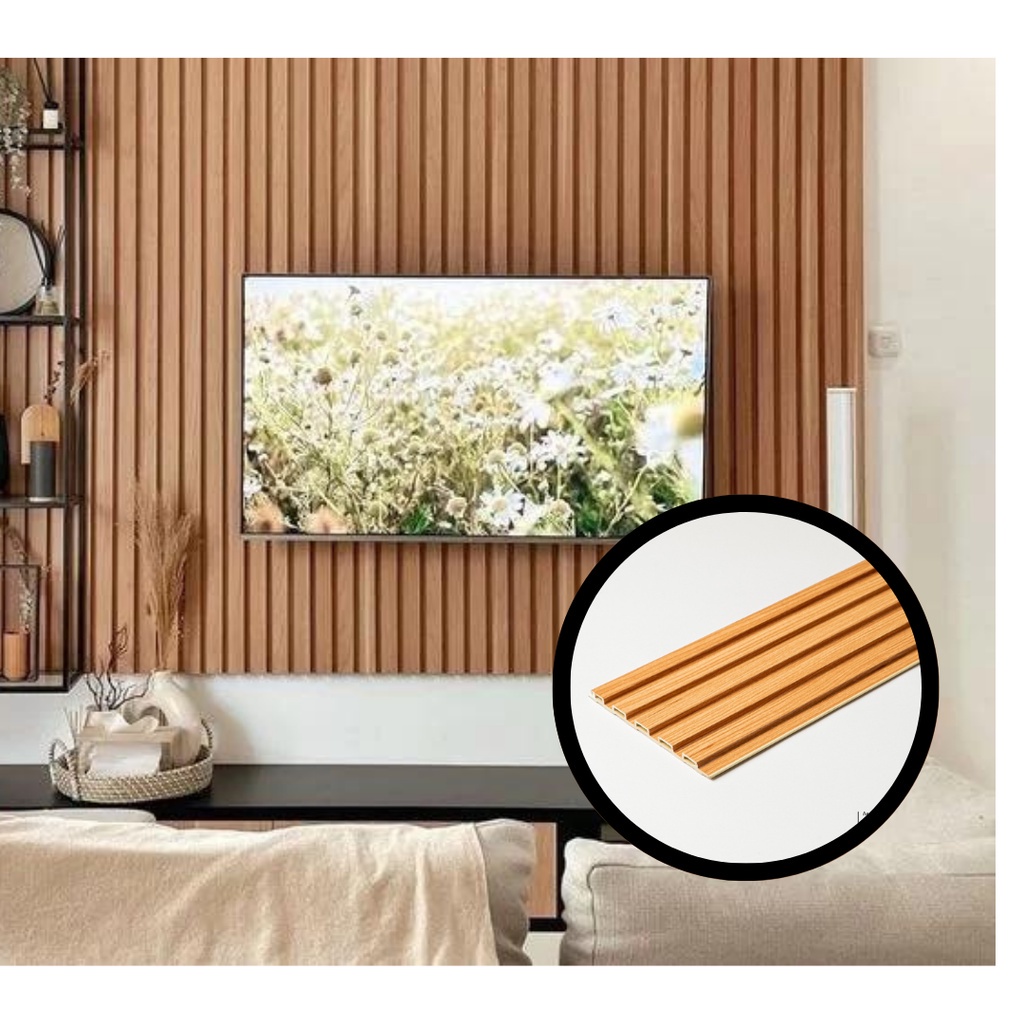 Jual DF56YJ WPC Wood Wall Panel PVC Dekorasi Dinding Wallpanel