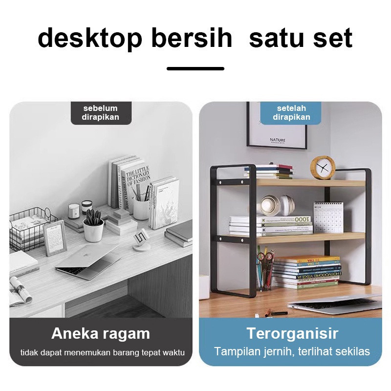 Jual Rak Buku Minimalis Rak Desktop Storage Rak Serbaguna Desktop Rak