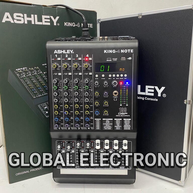 Jual Mixer Ashley King 4 Note Original 4 Channel Bluetooth USB Free