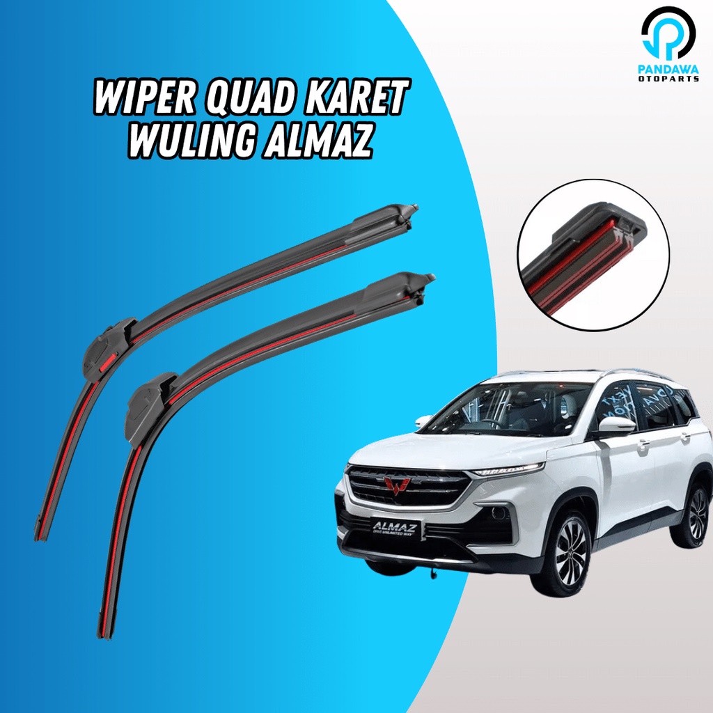 Jual Wiper Quad Blade Wuling Almaz Wiper 4 Lapis Karet Frameless 1