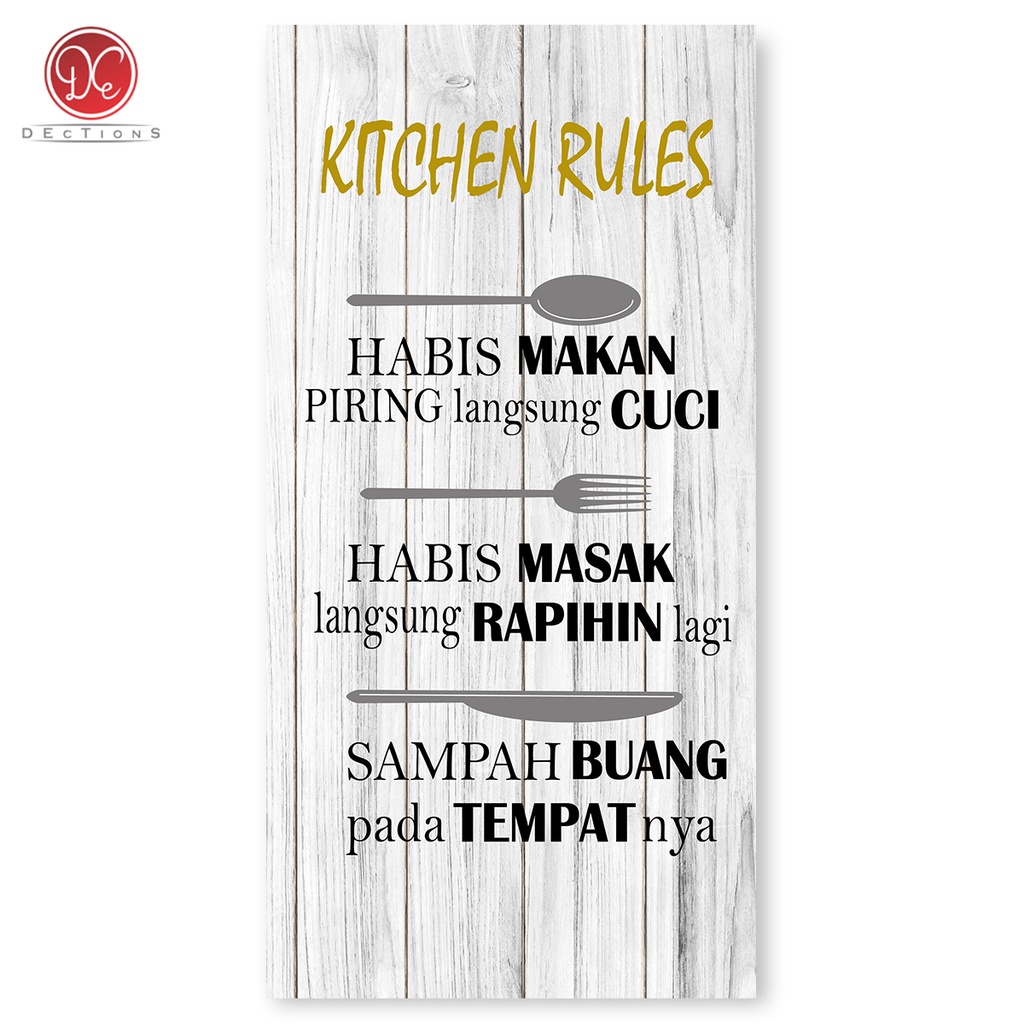 Jual Dections Quote Hiasan Dinding Ajakan Kitchen Rules Dekorasi Dapur