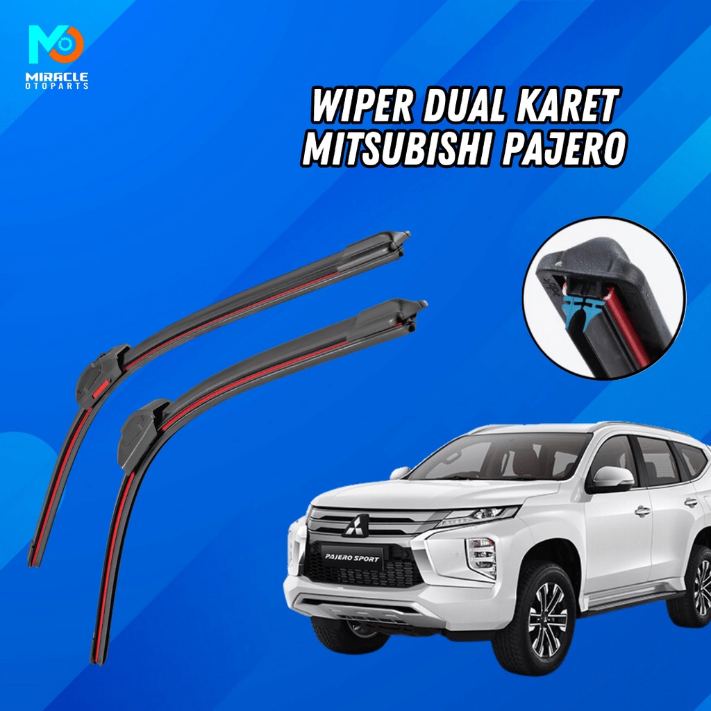 Jual Wiper Mobil Dual Karet Mitsubishi Pajero Sport Frameless Double