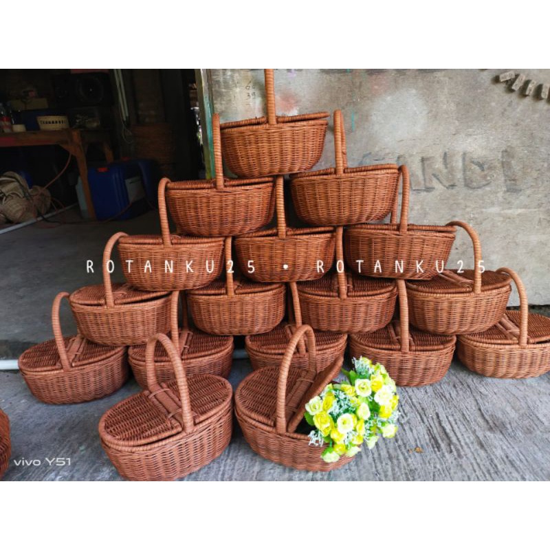 Jual Keranjang Piknik Keranjang Piknik Rotan Size M Hampers Rotan