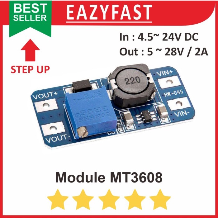 Jual Step Up A Mt Module Modul Dc Adjustable Power Boost Regulator