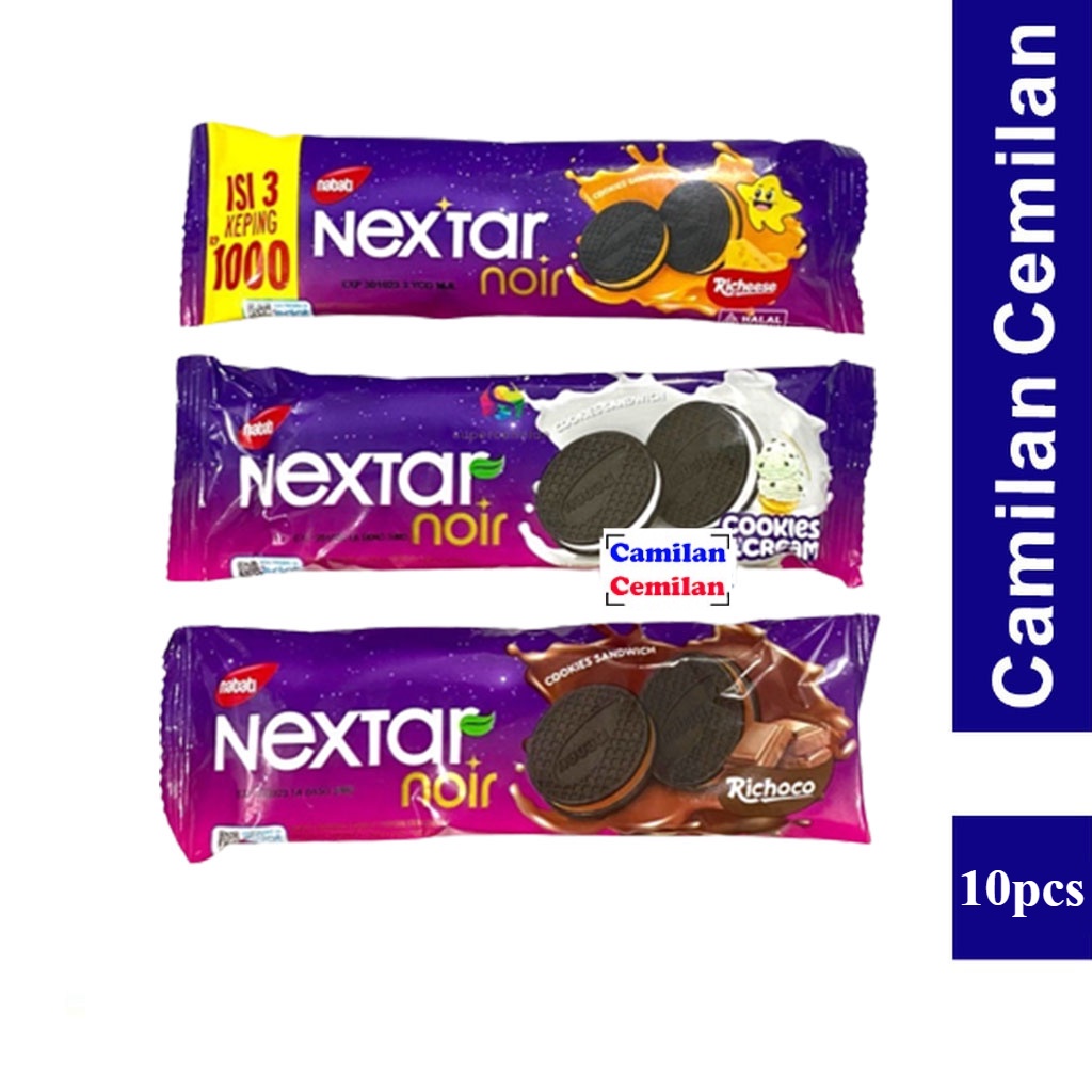 Jual Nabati Nextar Noir Richoco Cookies Renceng Isi 10 Pcs X 28 Gr